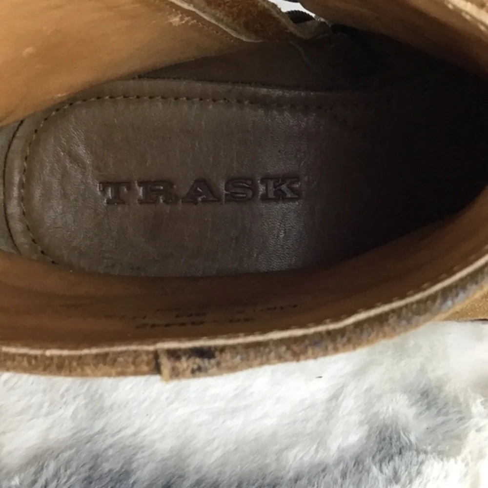 Trask Larkin Men's Water Resistant Waxed Suede Ankle‎ Boots Inside Zip Size 8M
